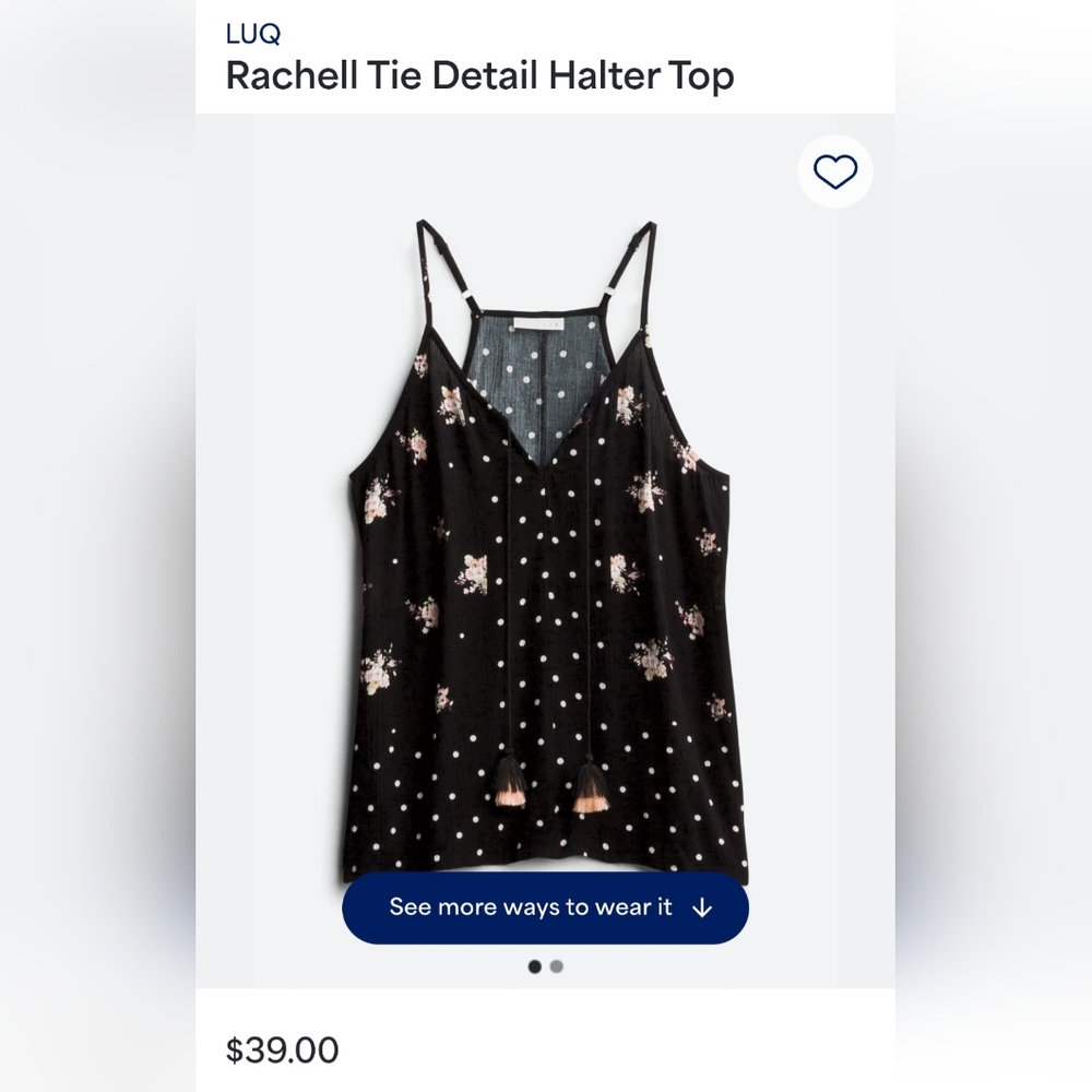 Luq Rachell Tie Detail Halter Top (StitchFix)